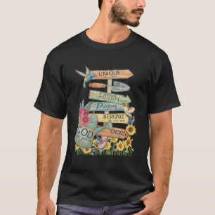 Camiseta Jesús Ave Floral Usted Es Elegido Fe Dios Biblia C