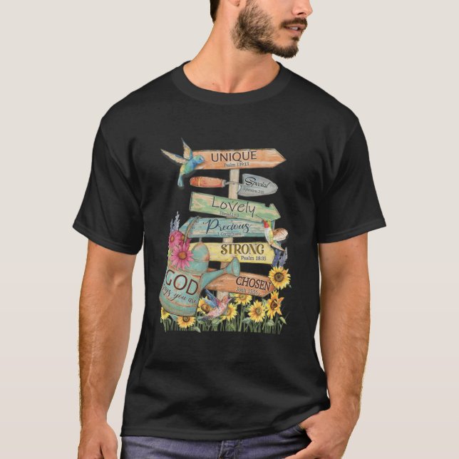 Camiseta Jesús Ave Floral Usted Es Elegido Fe Dios Biblia C (Anverso)