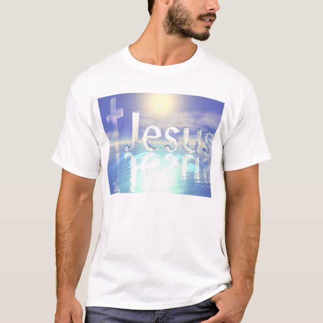 Camiseta Jesús azul (Anverso)