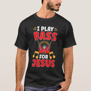 Camiseta Jesús Bajista Jesus Pick de Guitarra Guitarrista