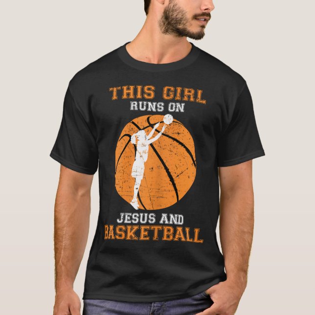 Camiseta Jesús Baloncesto dice Regalos Cristianos Chica Ado (Anverso)