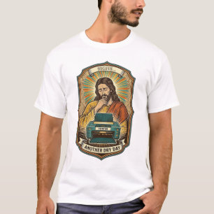 Camiseta Jesús Bandeja de papel de impresora vacía Molestia