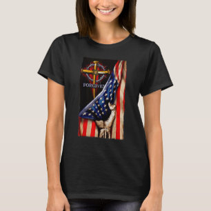 Camiseta Jesús Bandera Americana Bandera Cristiana Patrióti
