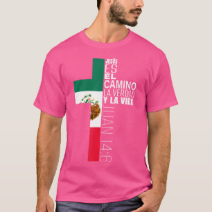 Camiseta Jesús Biblia cristiana Verse Bandera Mexicana Espa