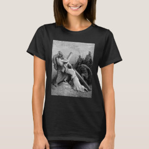 Camiseta Jesús cae debajo de la cruz Gustave Dore Bibli