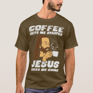 Camiseta Jesús Café Fe Cristiana Biblia Verse Café Lo