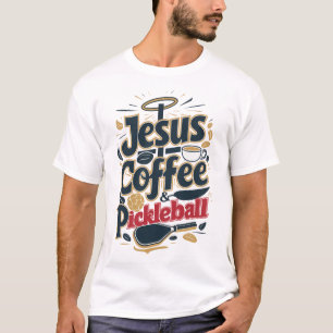 Camiseta Jesús, café y pelota - Combo de Fe y Diversión