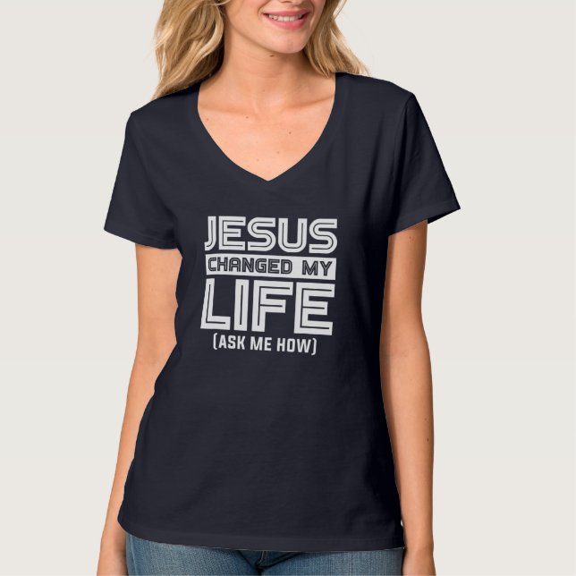 Camiseta Jesús Cambia Mi Vida Jesucristo (Anverso)