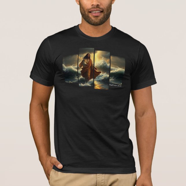 Camiseta Jesús caminando sobre el agua (Anverso)