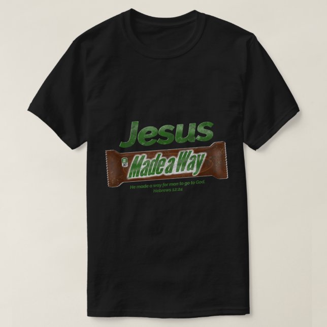 Camiseta Jesus Candy Bar Christian Gift (Diseño del anverso)