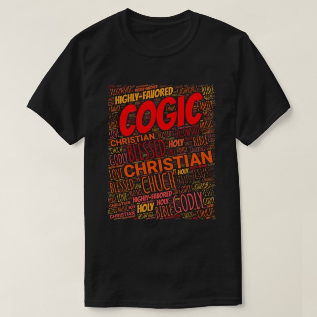 Camiseta Jesús celebra la Iglesia cristiana COGIC 84 cristi (Diseño del anverso)