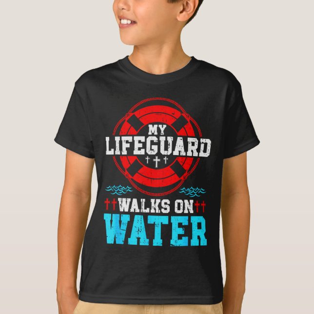 Camiseta Jesus Christ Christian My Walks On Water  (Anverso)