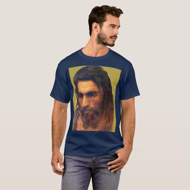 Camiseta Jesus Christ head study before 1872 Ivan Kramskoi (Anverso completo)