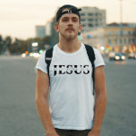 Camiseta Jesus Christian T-Shirt<br><div class="desc">Camiseta cristiana para hombres con Jesús en caligrafía elegante con "la vida, el camino, la verdad" escribiendo como evidencia. Este diseño moderno y moderno es la declaración perfecta de regalo y moda. Eleva tu fe con nuestra camiseta cristiana para mujeres, adornada con caligrafía elegante. Este moderno y moderno diseño no...</div>