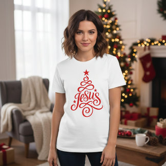 Camiseta Jesus Christmas Tree - Christian Holiday