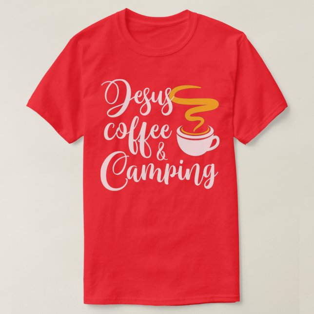 Camiseta Jesus Coffee Camping (Diseño del anverso)