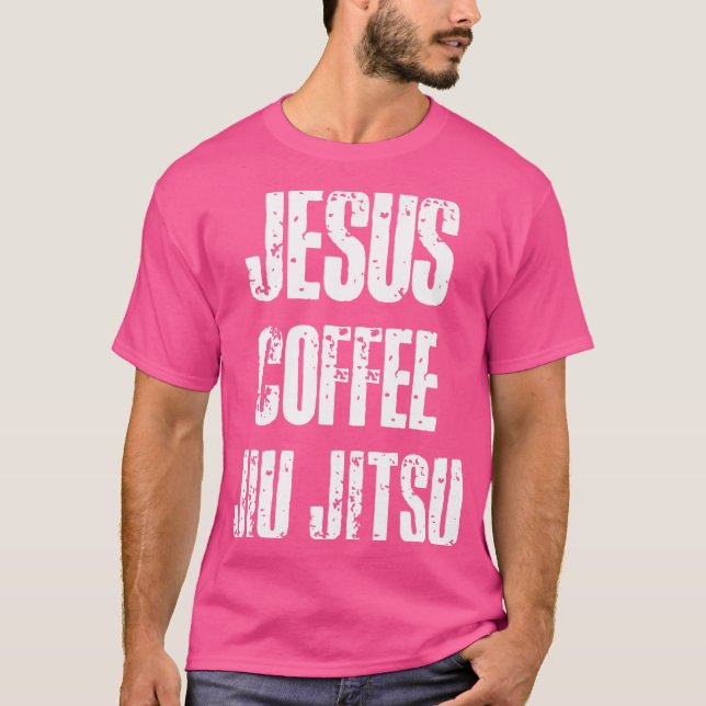 Camiseta Jesus Coffee Jiu Jitsu - Jiu-Jitsu Bjj G brasileño (Anverso)