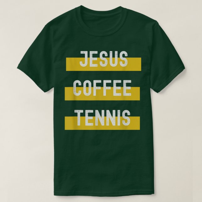 Camiseta Jesus, Coffee, Tennis  (Diseño del anverso)