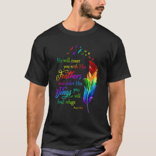 Camiseta Jesús Colores De Pájaro Cristiano Te Cubrirá Psal