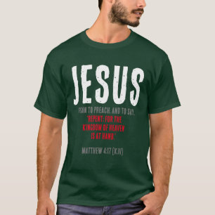 Camiseta JESÚS Comenzó A Predicar. Navidades forestales pro