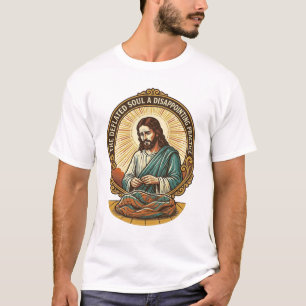 Camiseta Jesús Completamente Desinflado Balón de Yoga Plano