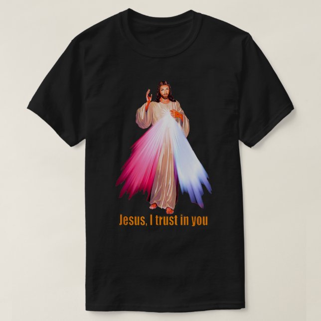 Camiseta Jesús, confío en ti. Divina imagen de misericordia (Diseño del anverso)