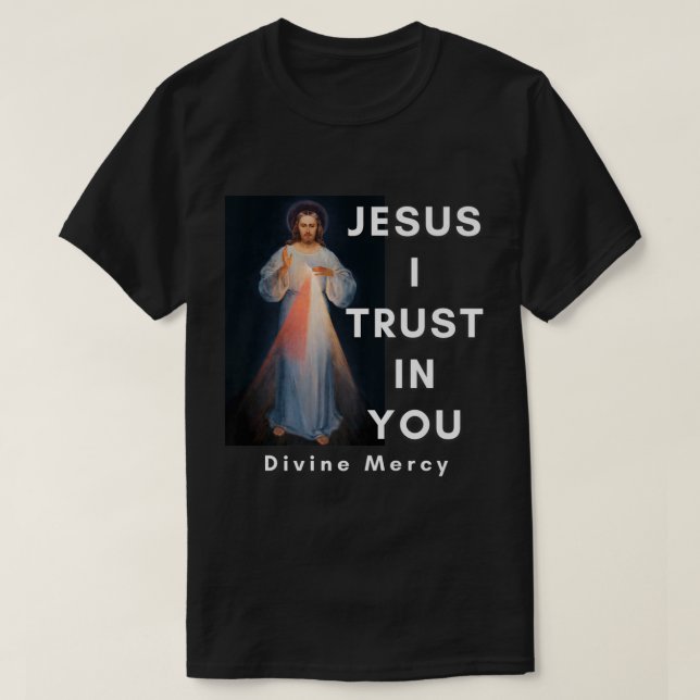 Camiseta Jesús Confío En Ti Divina Misericordia Católica (Diseño del anverso)