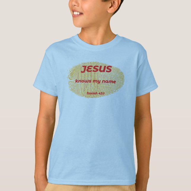 CAMISETA JESUS CONOCE MI NOMBRE (Anverso)
