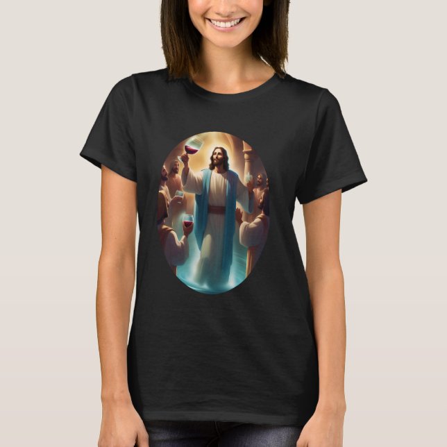 Camiseta Jesús convierte el agua en vino en el Boda de Cana (Anverso)