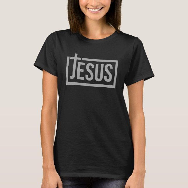 Camiseta Jesús Cristianismo Cristo Dios Hombres Mujeres (Anverso)