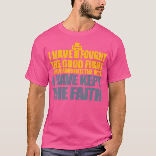 Camiseta Jesús Cristiano Dios 4 Timoteo 27 Citas Religiosas (Anverso)