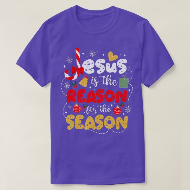 Camiseta Jesús cristiano es la razón de la temporada Chris (Diseño del anverso)