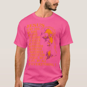Camiseta Jesús Cristiano Es Mi Dios Rey Señor Y Salvador