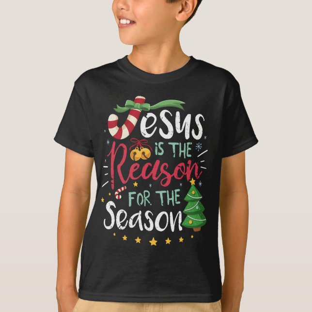 Camiseta Jesús Cristiano La Razón Por La Que Los Navidades  (Anverso)