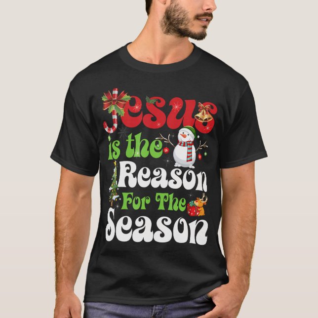 Camiseta Jesús Cristiano La Razón Por La Que Los Navidades  (Anverso)