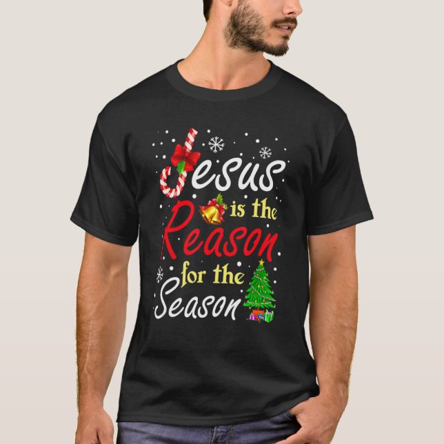 Camiseta Jesús Cristiano La Razón Por La Que Los Navidades  (Anverso)