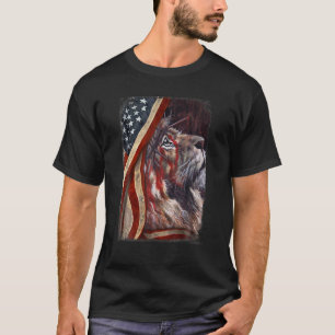 Camiseta Jesús Cristiano León De Judá Bandera Americana Pat