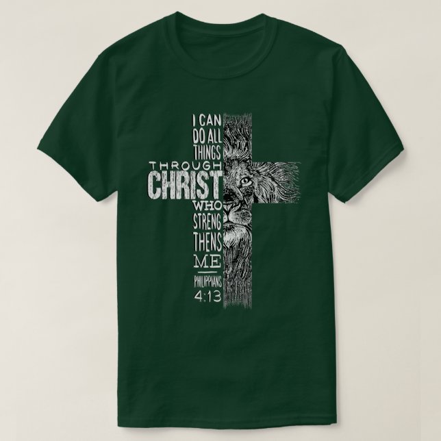 Camiseta Jesús Cristiano León de la tribu Judá Cruz León de (Diseño del anverso)