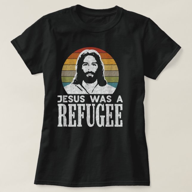 Camiseta Jesús Cristiano Liberal Pro Inmigración Era Un Ali (Diseño del anverso)