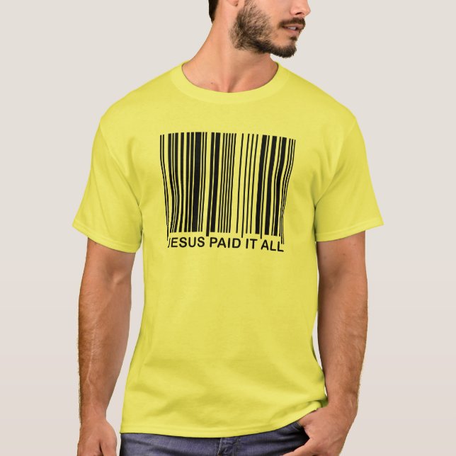 Camiseta Jesús Cristiano Pagó Todo Código de Barras UPC de  (Anverso)