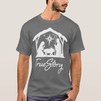 Camiseta Jesús Cristiano Verdadera Historia Natividad Feliz