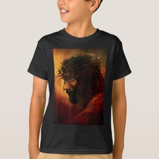 Camiseta Jesús Cristo Divertido Con Corona De Espinas Gráfi