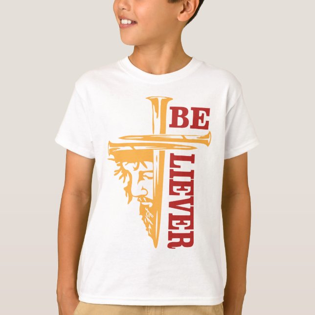 Camiseta Jesus Cross Nail Design – Powerful Christian (Anverso)