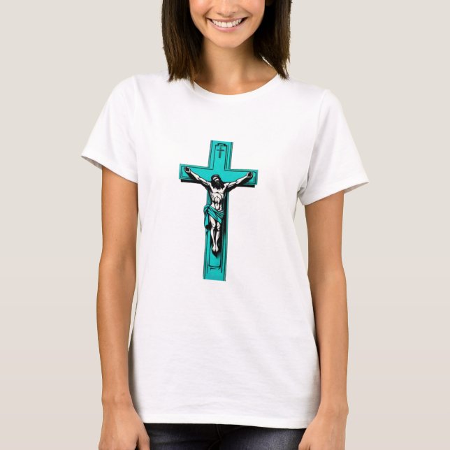 Camiseta Jesús Crucifixión Navidades de Pascua Colorosos (Anverso)