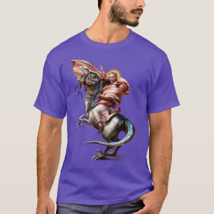 Camiseta Jesús cruza los Alpes en Dinosaurio Raptor, parodi
