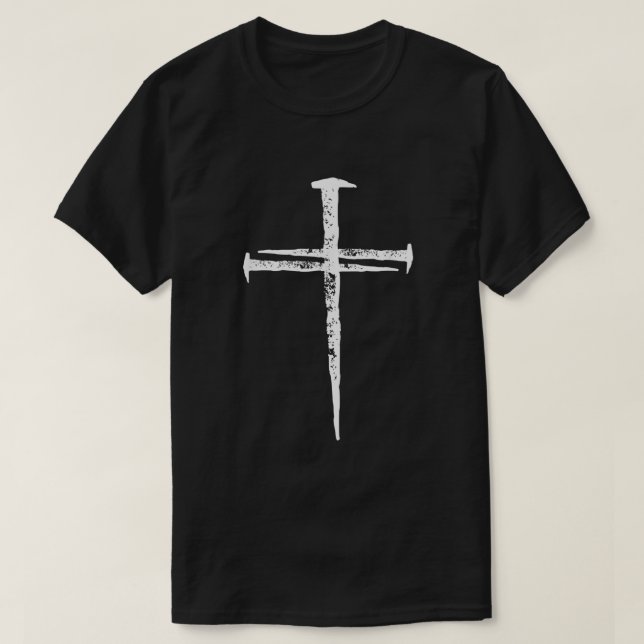 Camiseta Jesús cruza tres clavos Vintage cristiano (Diseño del anverso)
