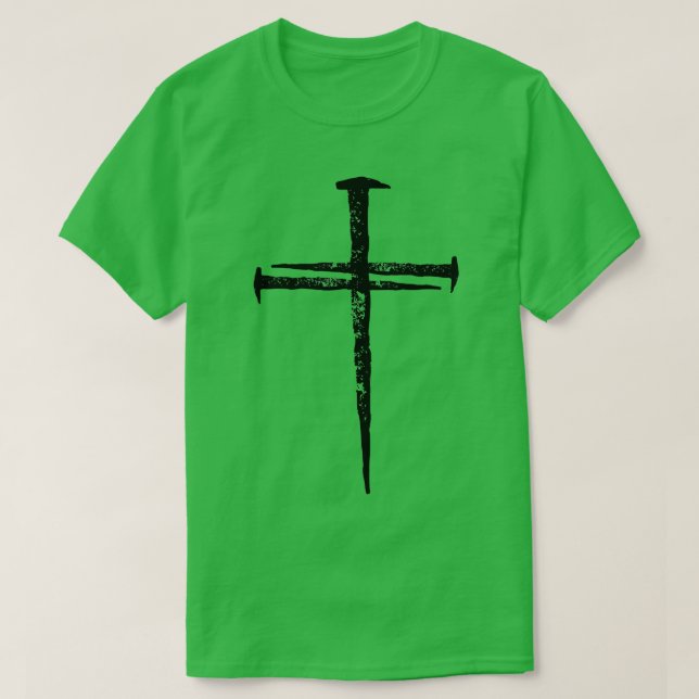 Camiseta Jesús cruza tres clavos Vintage cristiano (Diseño del anverso)