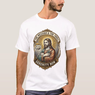 Camiseta Jesús Cruzando Brazos Cara de Troll de Internet Em