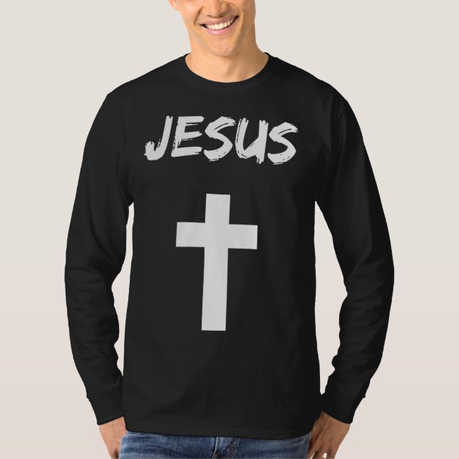 Camiseta Jesús Cruzar la Iglesia Cristiana Dios Religión (Anverso)