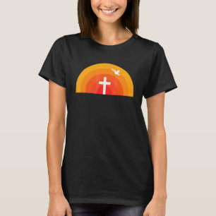 Camiseta Jesús Cruzó La Paloma Del Amanecer Con La Fe De La